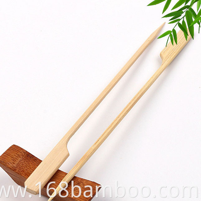 Wholesale Food Grade BBQ Bamboo Flat Skewer Bamboo Sticks With Custom Logo